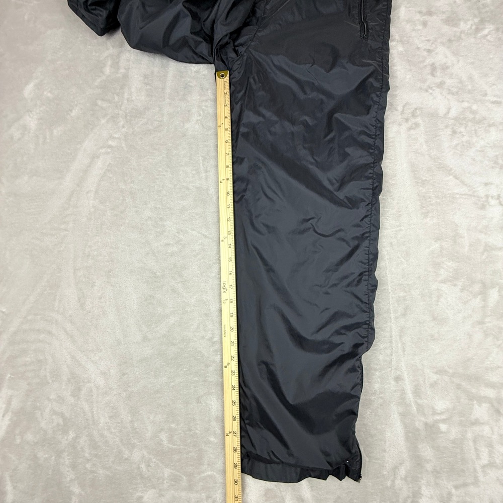 VTG Nike Track Pants Mens M Black Windbreaker Lined Ankle Zip Sportswear Y2K - Picture 10 of 14